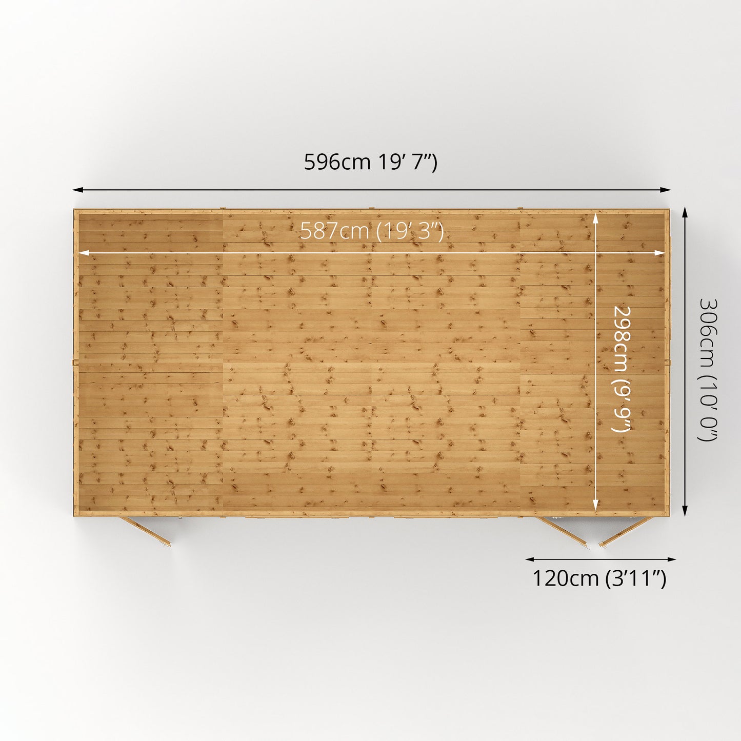 20 x 10 Ready Painted Premium Shiplap Reverse Apex Workshop