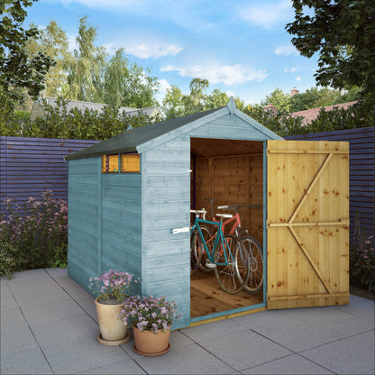 8 x 6 Ready Painted Security Shiplap Apex Wooden Shed