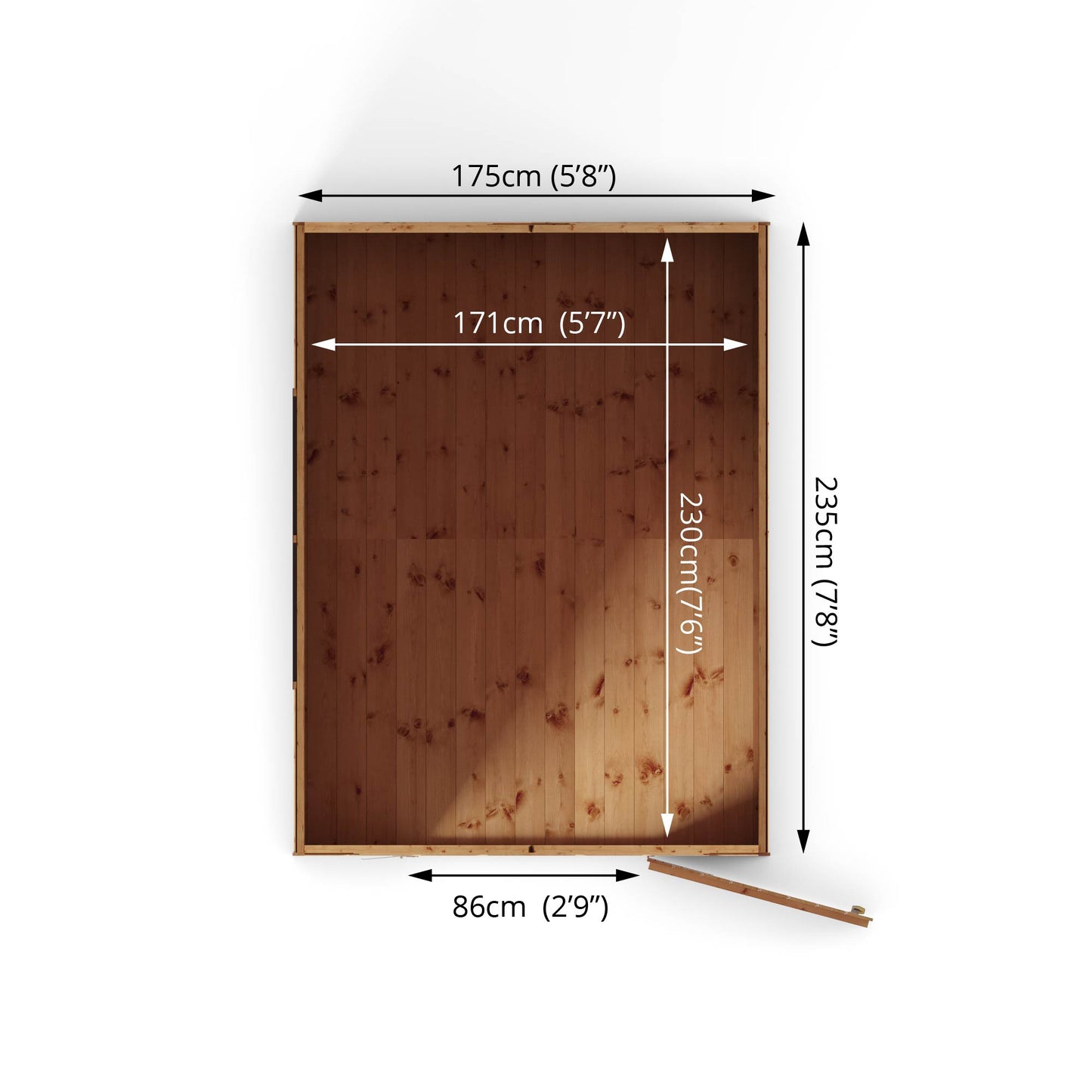 8 x 6 Ready Painted Security Shiplap Apex Wooden Shed