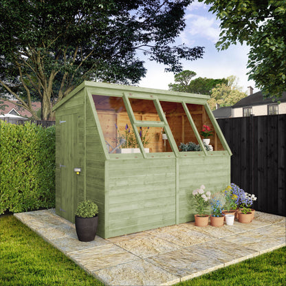 8 x 6 Ready Painted Shiplap Premium Potting Shed