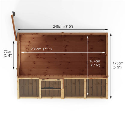 8 x 6 Ready Painted Shiplap Premium Potting Shed