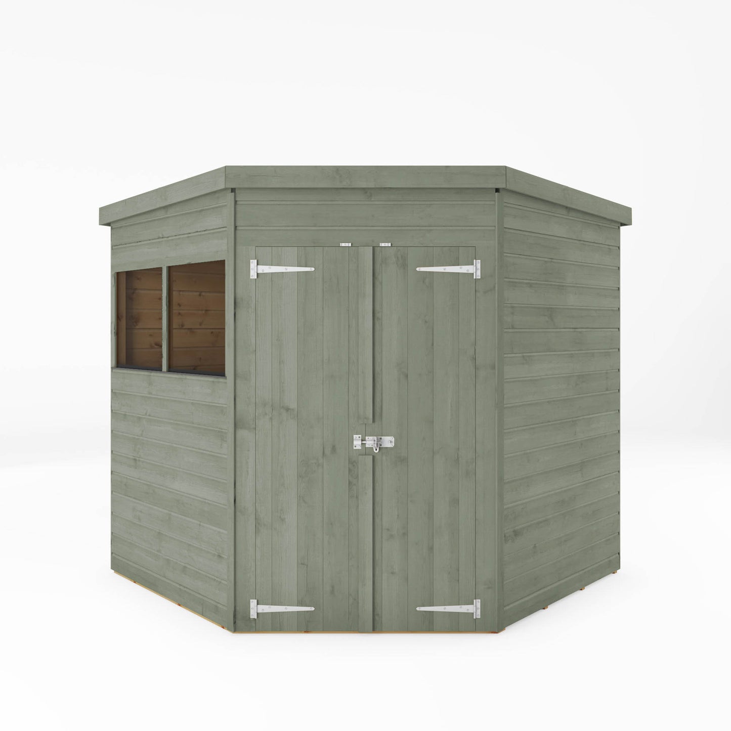 7 x 7 Ready Painted Shiplap Corner Shed