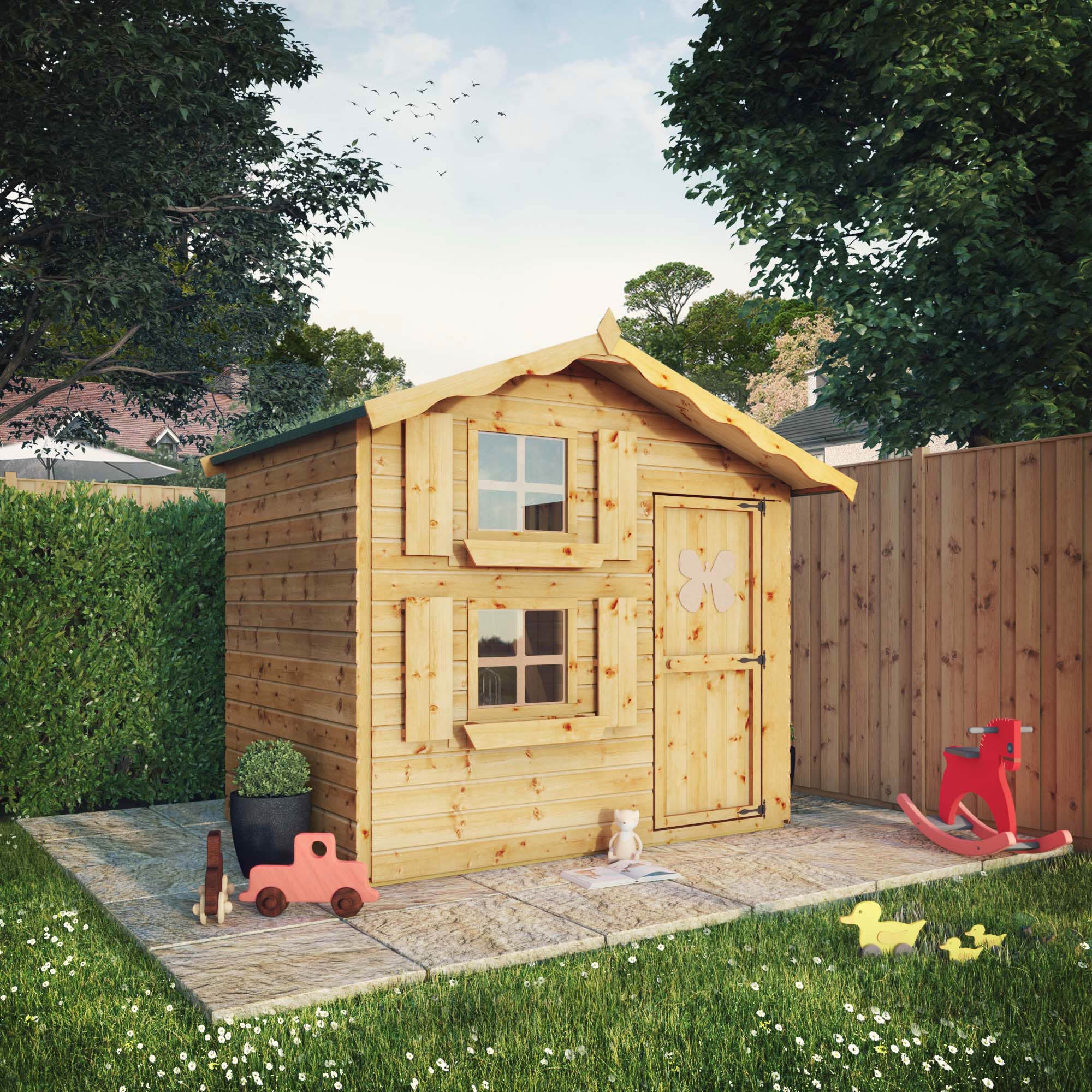 7 x 5 Snowdrop Wooden Playhouse with Loft Waltons