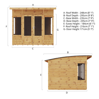 8 x 8 Ready Painted Helios Summerhouse