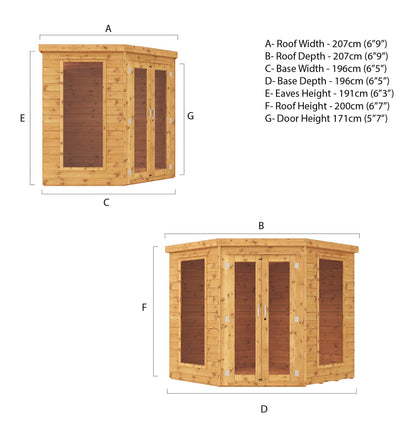 7 x 7 Premier Corner Summerhouse