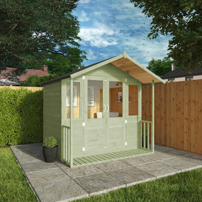 7 x 7 Ready Painted Bournemouth Wooden Summerhouse