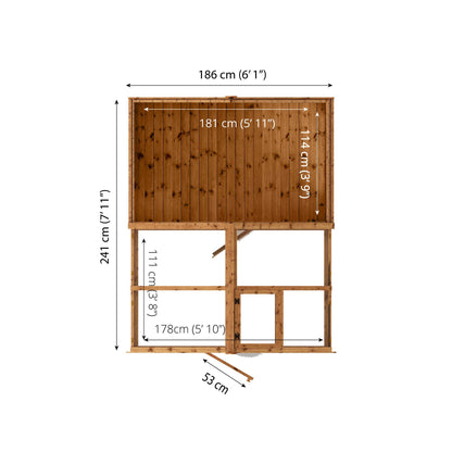 8 x 6 Ready Painted Shiplap Combi Greenhouse & Wooden Storage Shed