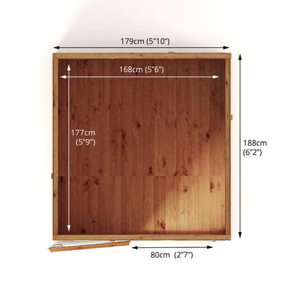 6 x 6 Woodsman Shiplap Pent Wooden Shed