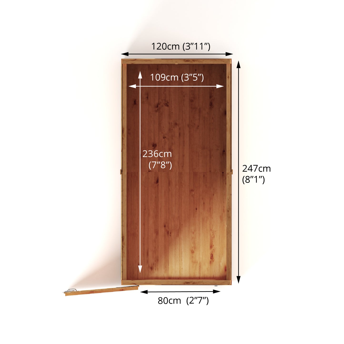 8 x 4 Ready Painted Woodsman Shiplap Pent Wooden Shed