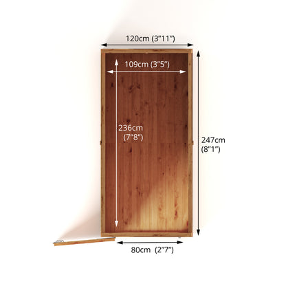 8 x 4 Ready Painted Woodsman Shiplap Pent Wooden Shed