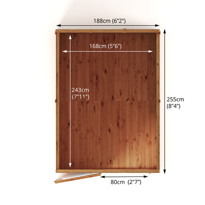 8 x 6 Woodsman Shiplap Pent Wooden Shed