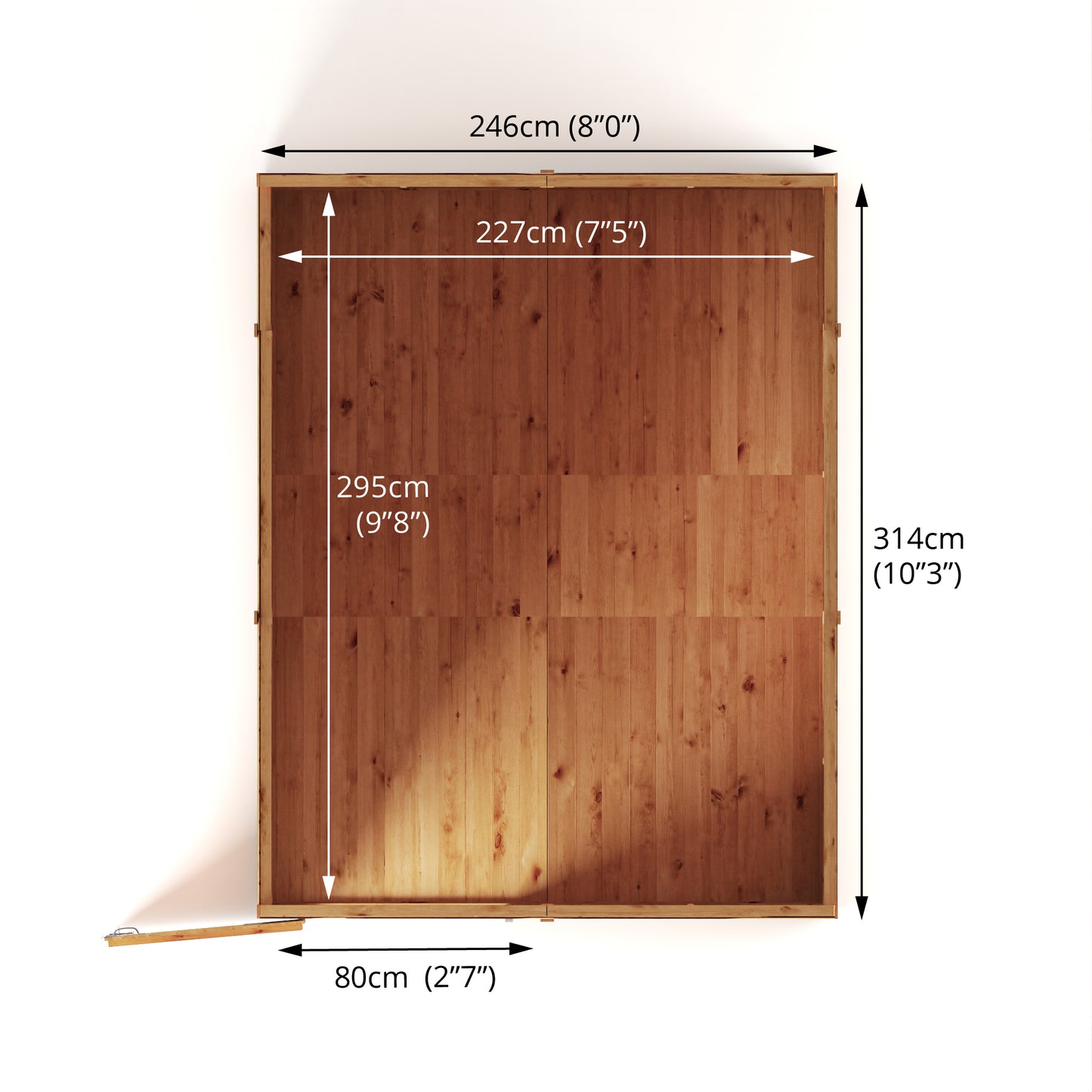 10 x 8 Woodsman Shiplap Pent Wooden Shed