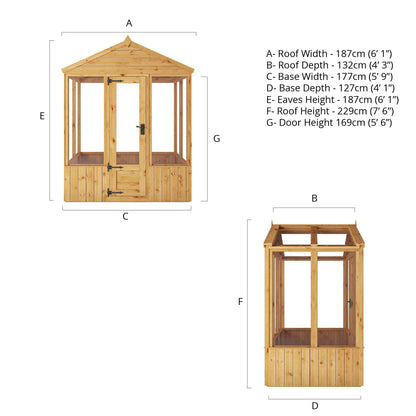 6x 4 Woodsman Apex Glass Greenhouse