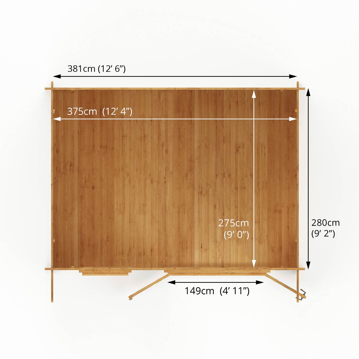 The 4m x 3m Sparrow Log Cabin