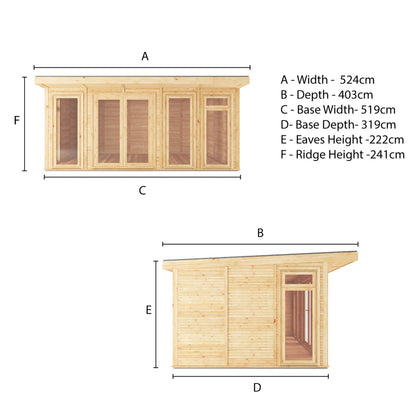 The Edwinstowe 5m x 3m Premium Insulated Garden Room