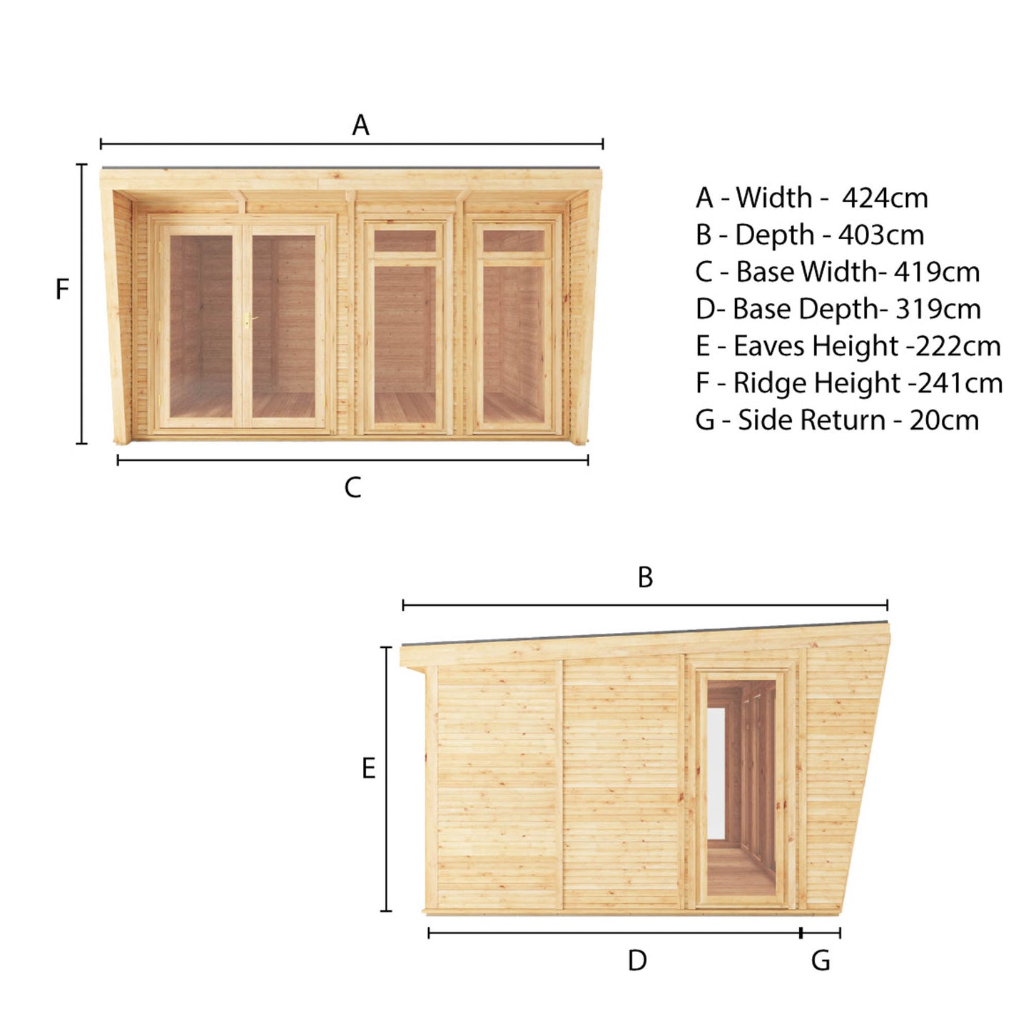 The Harlow 4m x 3m Premium Insulated Garden Room