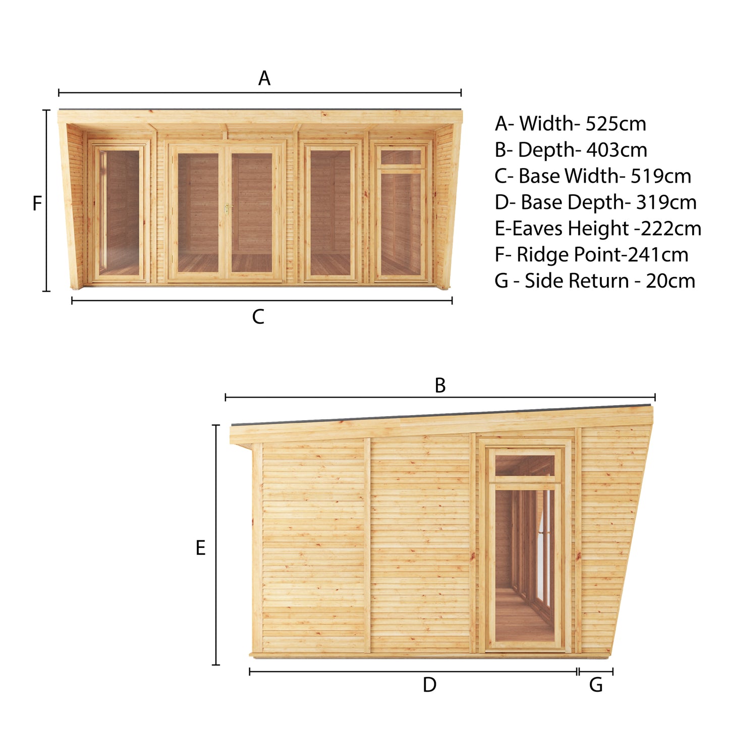 The Harlow 5m x 3m Premium Insulated Garden Room