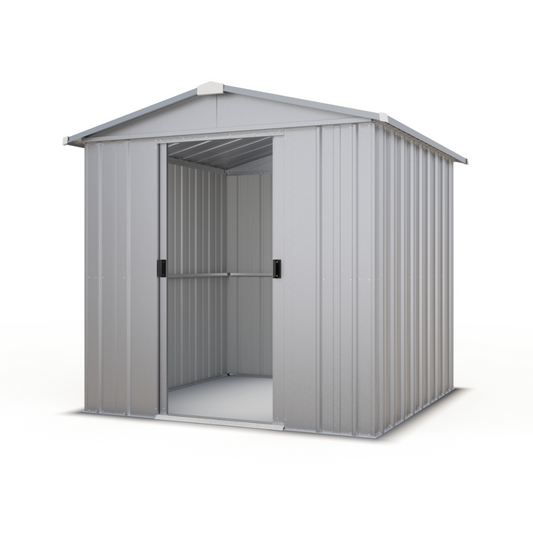 Yardmaster 'Titanium' 6 x 8 Silver Metal Shed