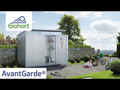 Biohort AvantGarde 9x7 Single Door Quartz Grey Garden Shed