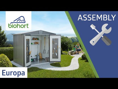 Biohort 10x7 Europa Quartz Grey Garden Shed