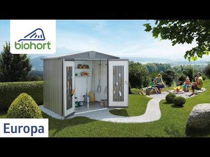 Biohort 6x6 Europa Metallic Silver Garden Shed