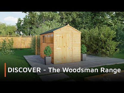 8 x 6 Ready Painted Woodsman Shiplap Pent Wooden Shed