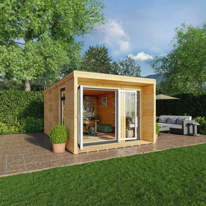 The Creswell 3m x 4m Premium Insulated Garden Room with Anthracite UPVC