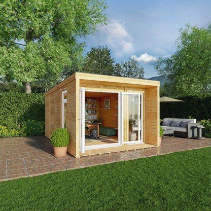 The Creswell 3m x 4m Premium Insulated Garden Room with White UPVC