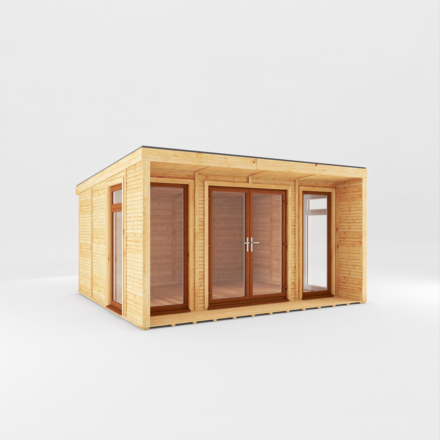 The Creswell 4m x 3m Premium Insulated Garden Room with Oak UPVC