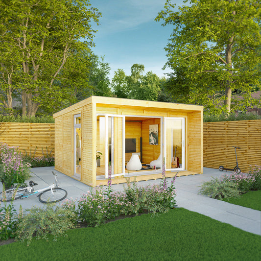 The Creswell 4m x 3m Premium Insulated Garden Room with White UPVC