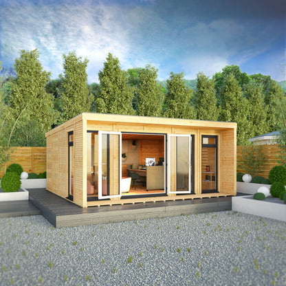 The Creswell 5m x 4m Premium Insulated Garden Room with Anthracite UPVC