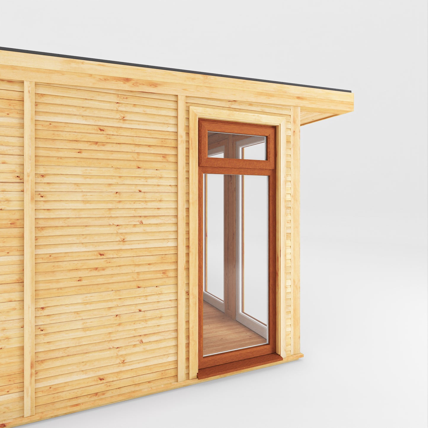 The Edwinstowe 5m x 4m Premium Insulated Garden Room with Oak UPVC