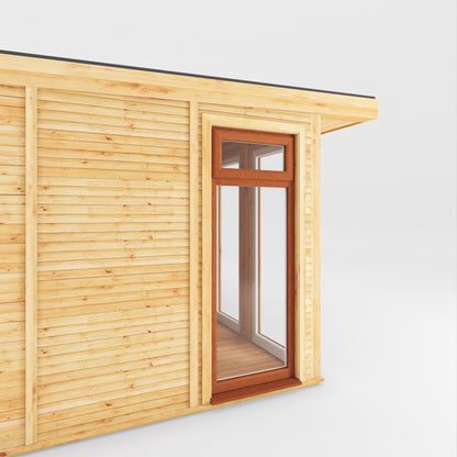 The Edwinstowe 5m x 4m Premium Insulated Garden Room with Oak UPVC