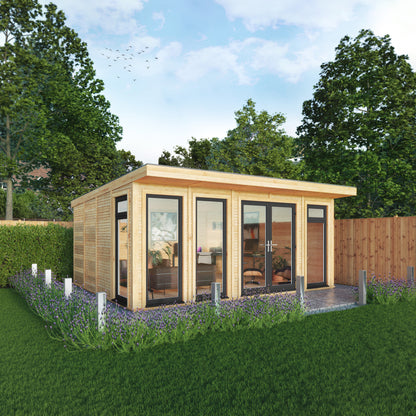 The Edwinstowe 5m x 4m Premium Insulated Garden Room with Anthracite UPVC