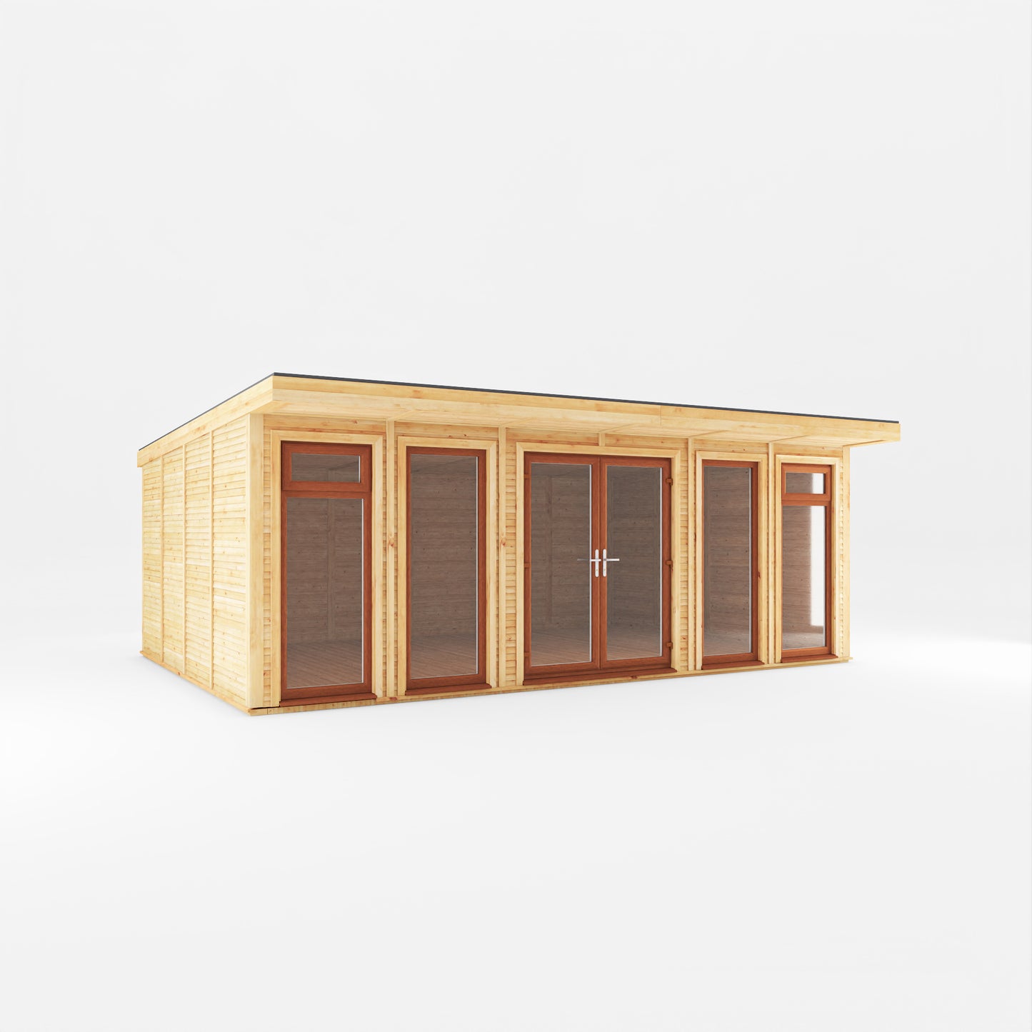 The Edwinstowe 6m x 4m Premium Insulated Garden Room with Oak UPVC