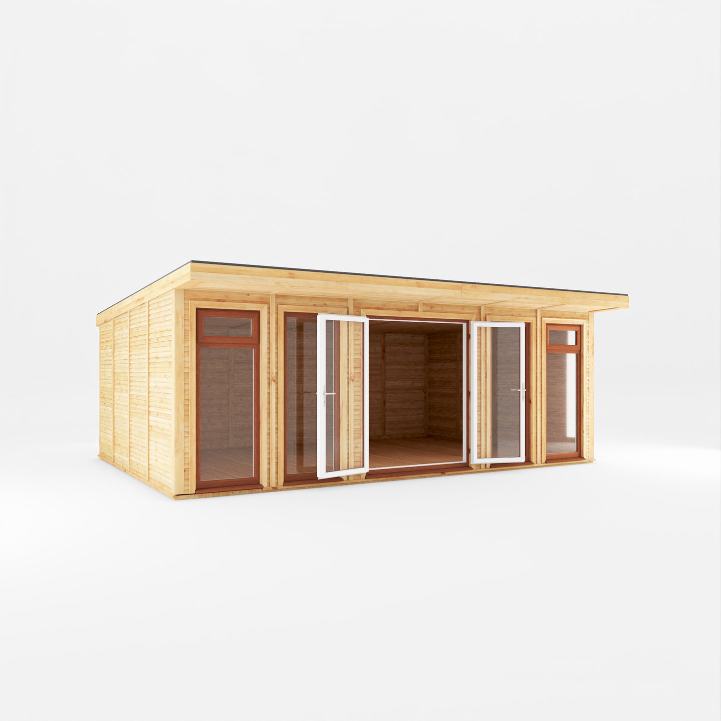 The Edwinstowe 6m x 4m Premium Insulated Garden Room with Oak UPVC