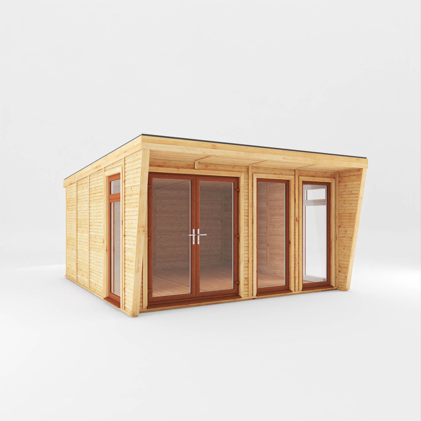 The Harlow 4m x 4m Premium Insulated Garden Room with Oak UPVC