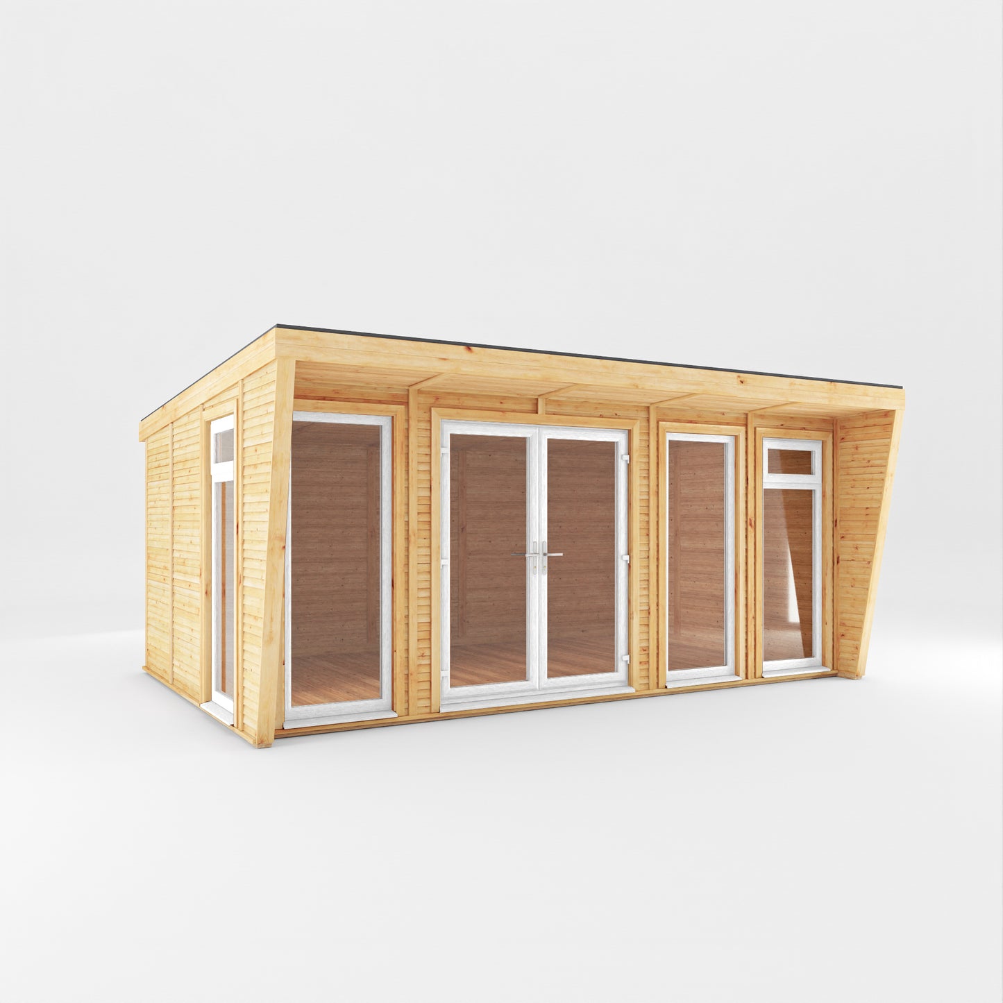 The Harlow 5m x 3m Premium Insulated Garden Room with White UPVC