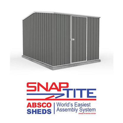 Absco Premier 7' 5 x 10 Woodland Grey Reverse Apex Metal Shed