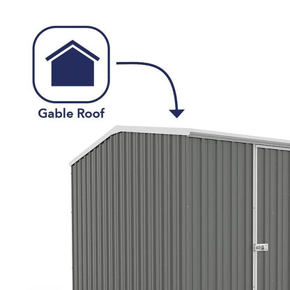 Absco Premier 7' 5 x 10 Woodland Grey Reverse Apex Metal Shed