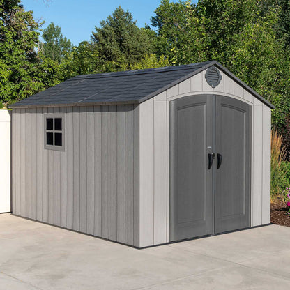 Lifetime 8 x 13' Outdoor Storage Shed - Dark Grey