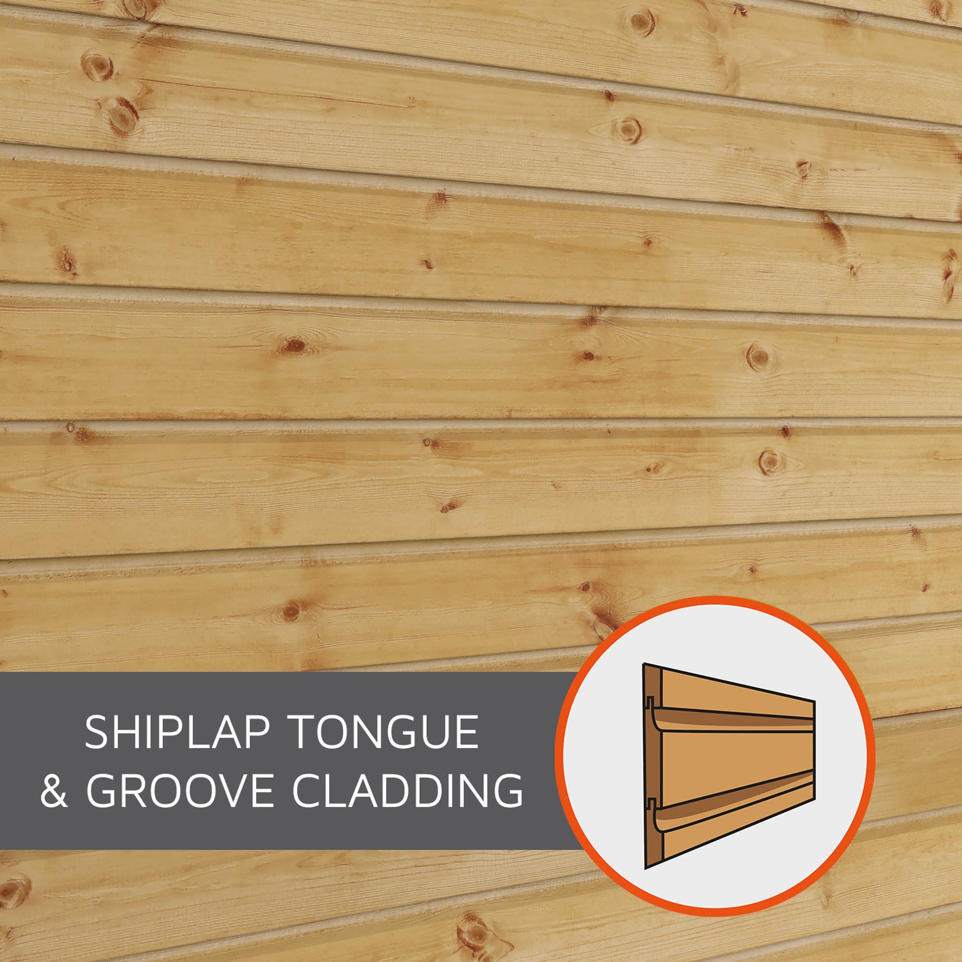 Timber tongue and groove cladding used on sheds, summerhouses and greenhouses from Waltons