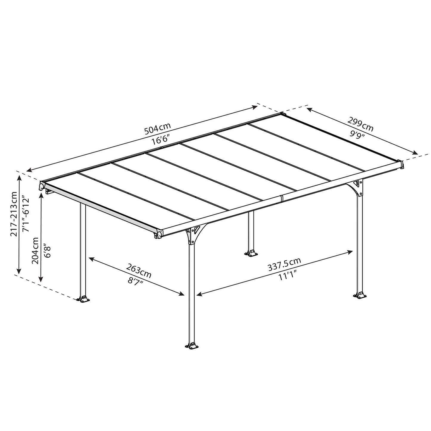 Canopia by Palram Carport Verona 5000 - Grey