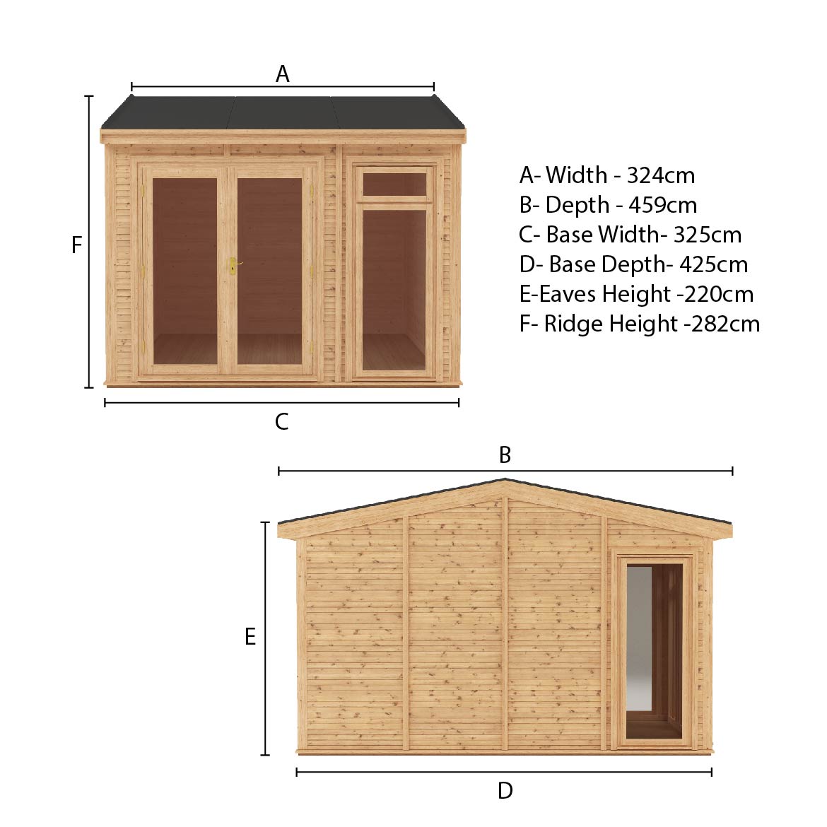 The Rufford 3m x 4m Premium Insulated Garden Room – Waltons