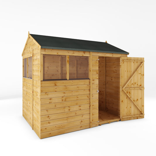 Refurbished 8 x 6 Shiplap Reverse Apex Wooden Shed