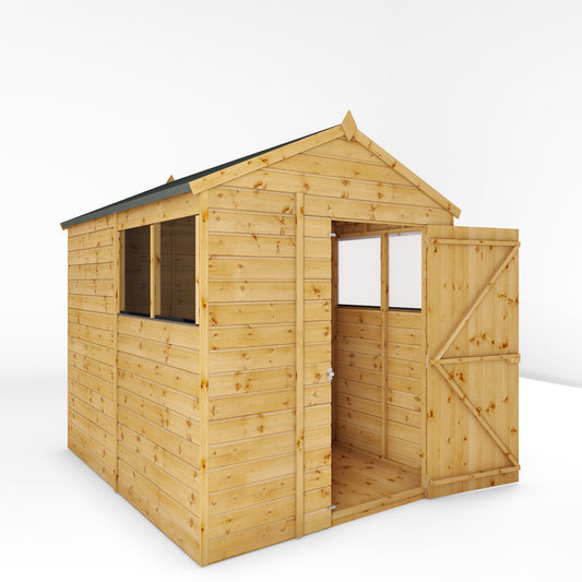 Refurbished 8 x 6 Shiplap Apex Wooden Shed