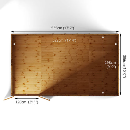 18 x 10 Premium Shiplap Reverse Apex Workshop